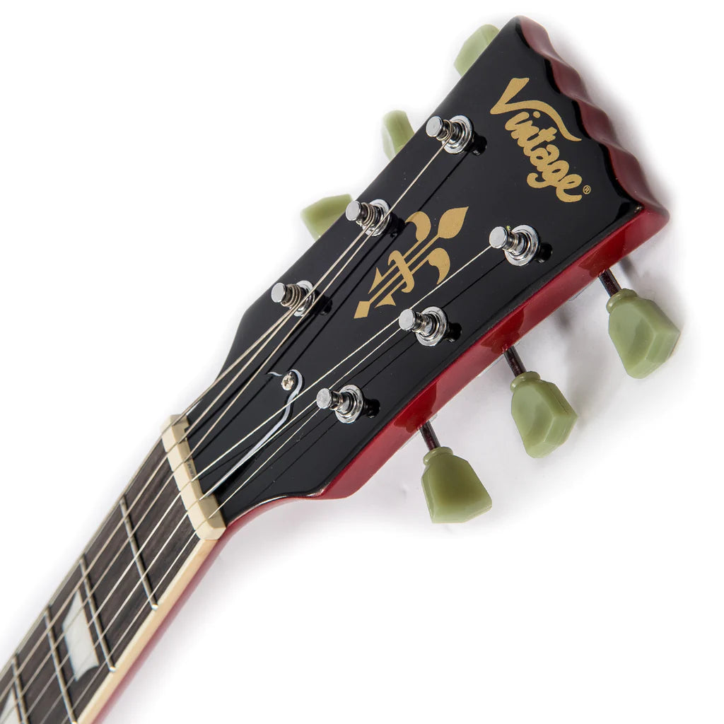 Vintage V100 ReIssued Electric Guitar Cherry Sunburst Windmill