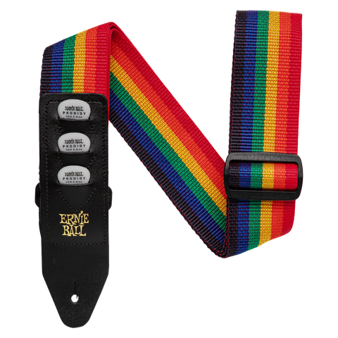 Ernie Ball Pickholder Guitar Strap - Rainbow