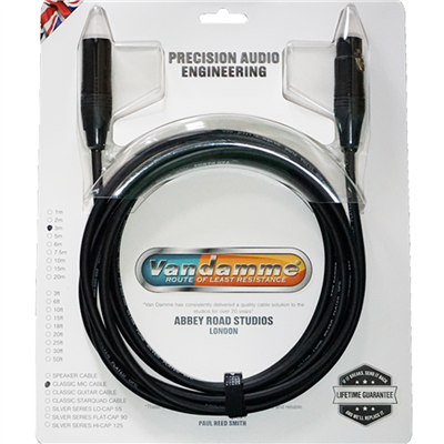 Van Damme Classic Microphone / XLR Lead - 3m ~ Black