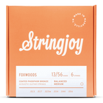 Stringjoy Foxwoods | Medium Gauge (13-56) Coated Phosphor Bronze Acoustic Guitar Strings