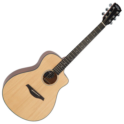 Vintage Pacific Coast Series Acoustic Guitar ~ Natural Spruce