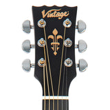 Vintage Stage Series 'Folk' Cutaway Electro-Acoustic Guitar VEC300N