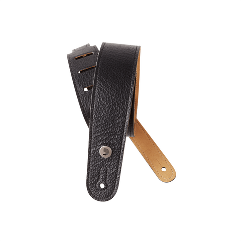 D'Addario Garment Leather Guitar Strap - Black