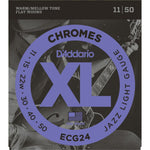 D'Addario ECG24 Flatwound Chromes Steel 11-50 Electric Guitar Strings