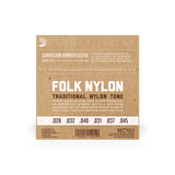 D'Addario EJ32c Nylon Folk Ball end Strings