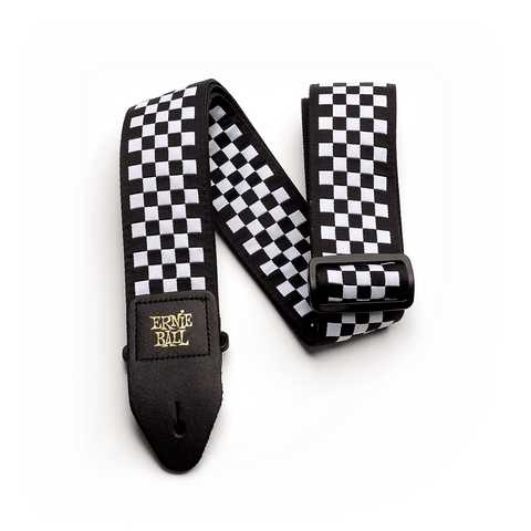 Ernie Ball Jacquard Guitar Strap - Black / White Check