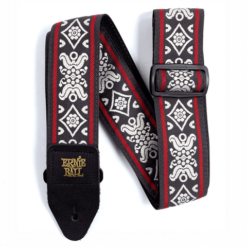 Ernie Ball Jacquard Guitar Strap - Blackjack Red