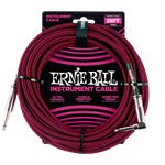 Ernie Ball Braided Instrument Cable, Black & Red  /25ft
