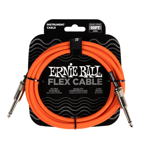 Ernie Ball FLEX Instrument Cable – 10ft ~ Orange