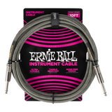 Ernie Ball Braided Instrument Cable ~ Silver Fox