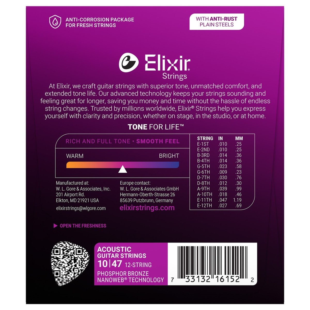 Elixir 14 Elixir Nanoweb 10-46 Light 12-String E16152 – Windmill Guitars