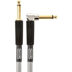 MXR 24ft Pro Series Silver Woven Cable ~ Right Angle