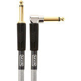 MXR 24ft Pro Series Silver Woven Cable ~ Right Angle