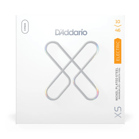 D'Addario XS Nickel Coated Electric Guitar Strings - 10-46 3 PACK