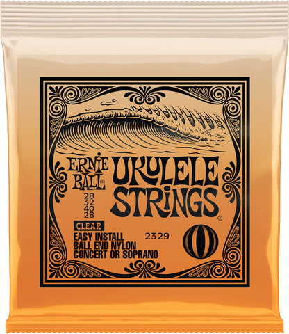 Ernie Ball 2329 Clear Ukulele Strings (Concert or Soprano)