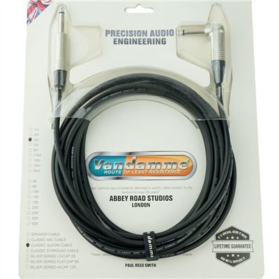 Van Damme Classic Guitar Cable with angled plug - 3m