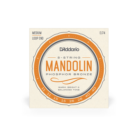 D'Addario EJ74 Medium Mandolin Strings Phosphor Bronze