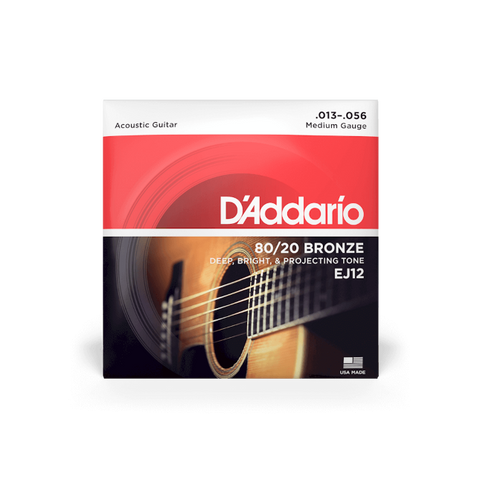 D'addario EJ12 13-56 Medium, 80/20 Bronze