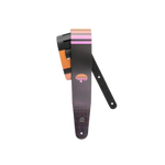 D'Addario Outrun Printed Leather Guitar Strap - Power Grid