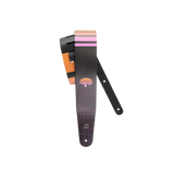 D'Addario Outrun Printed Leather Guitar Strap - Power Grid