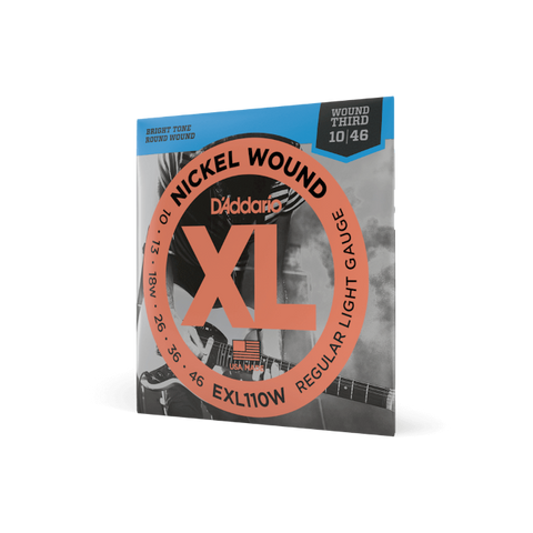 D'addario EXL110W 10-46 Regular Light, Wound 3rd