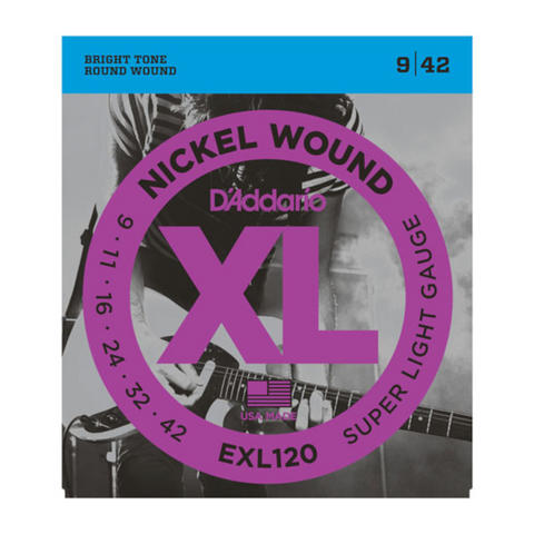 D'Addario EXL120 Nickel Wound, Super Light, 09-42