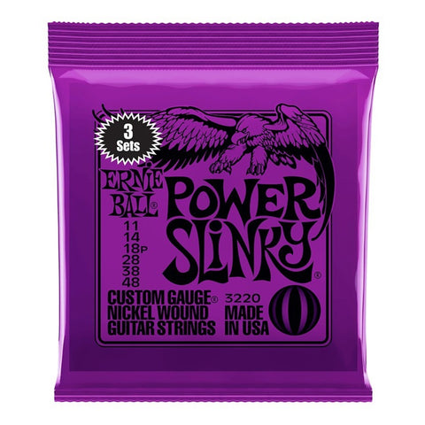 Ernie Ball Power Slinky Electric Guitar Strings 11-48 - 3 Pack